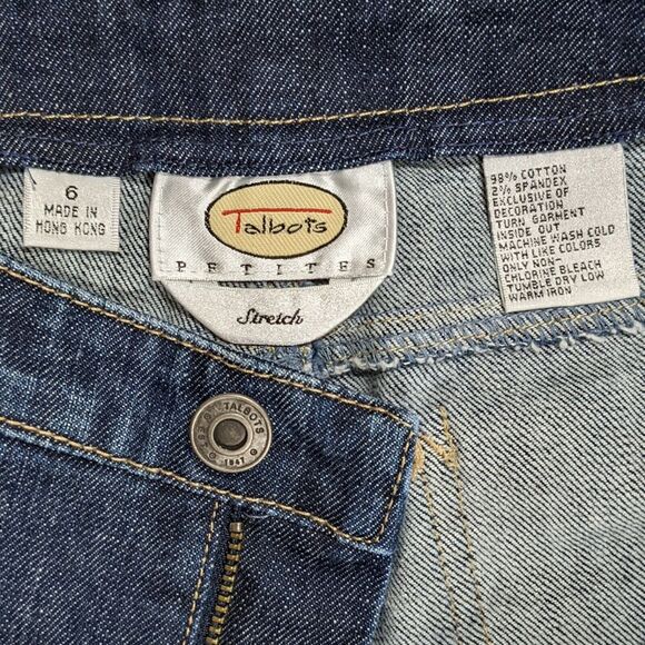 Talbots Straight Leg Jeans Women Size 6 Petites Stretch Inseam 29" Mid-Rise - Picture 7 of 10